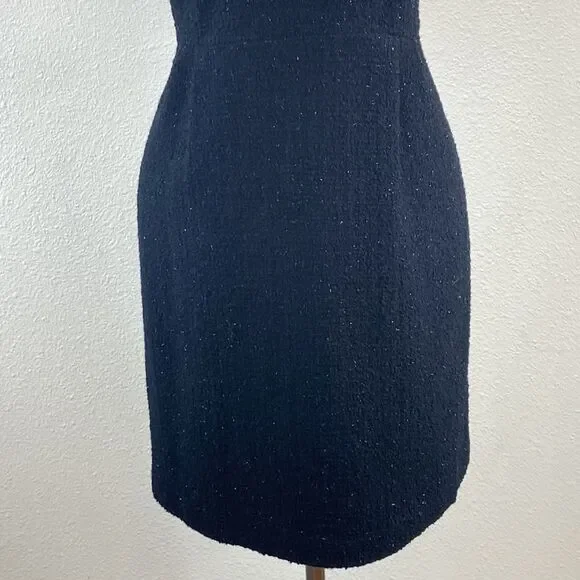 VINTAGE INC INTERNATIONAL CONCEPTS WOMEN BLACK AND SILVER DRESS SIZE 12 - Picture 8 of 16